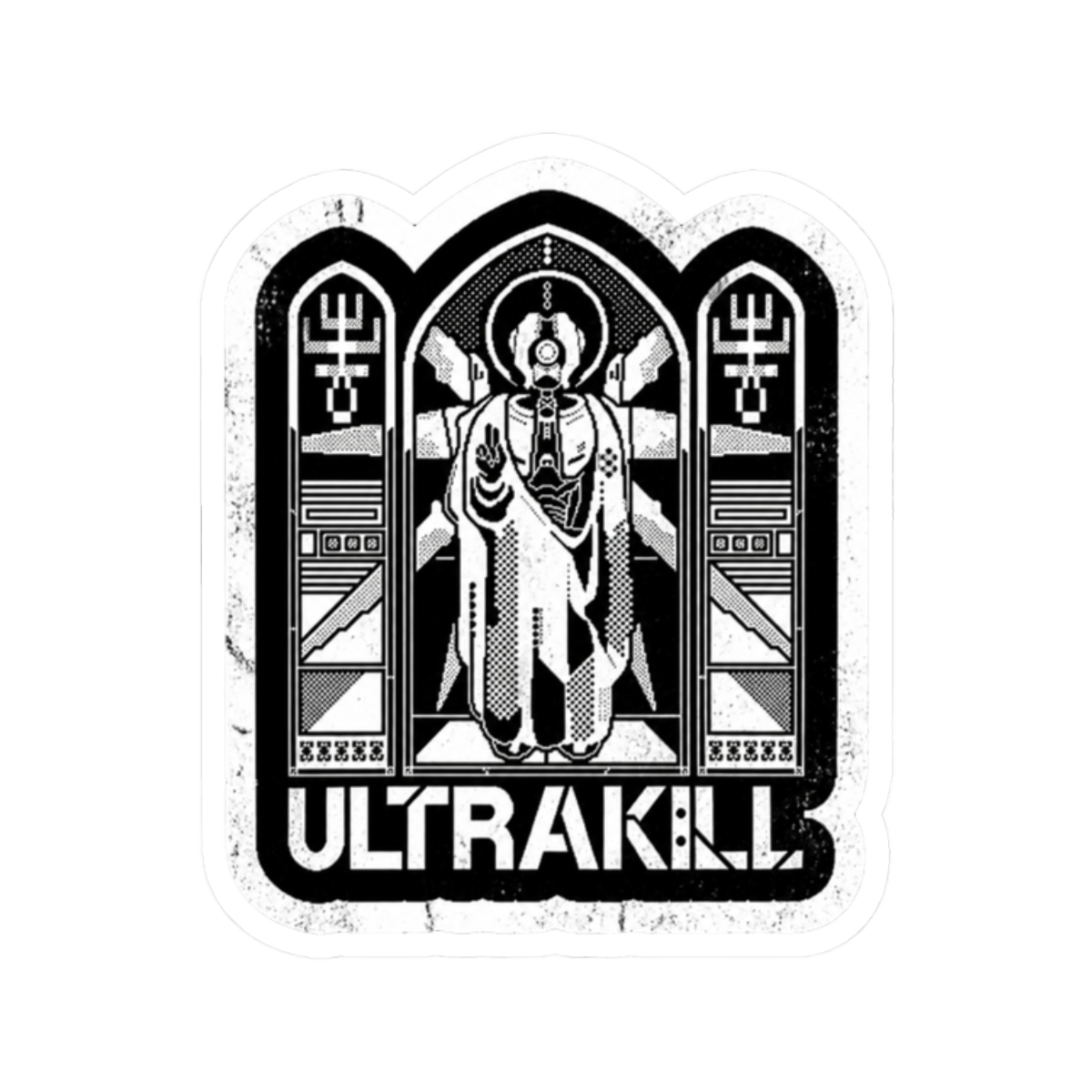 Ultrakill -White Sticker - alternate angle 3, merchandise
