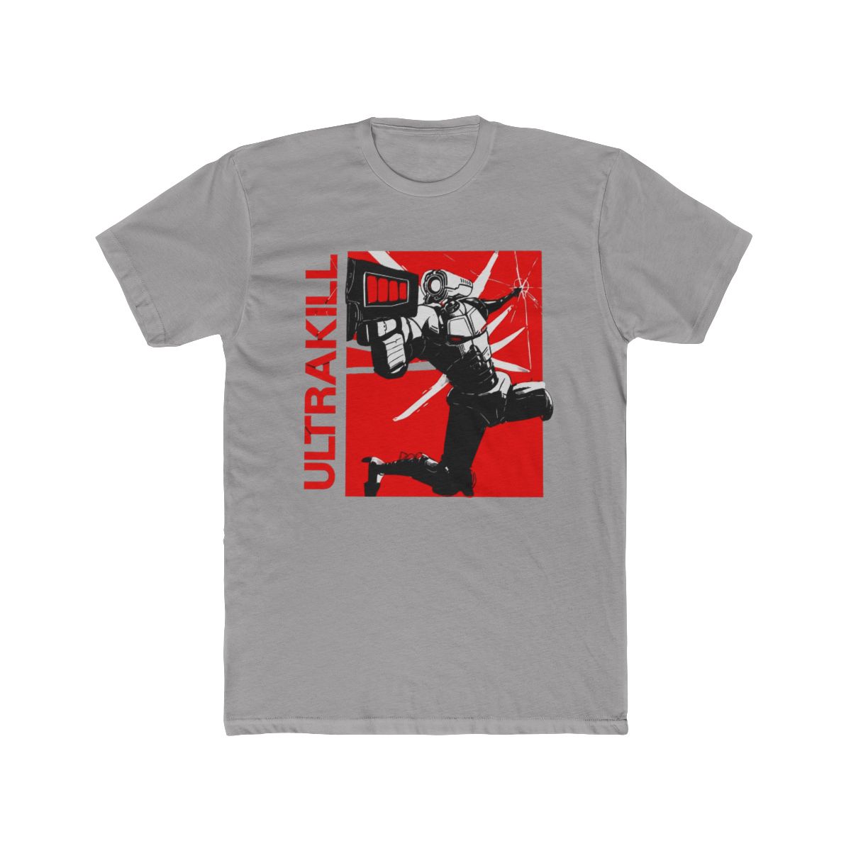 Ultrakill Shooting Game T Shirts For Men Cotton Humorous T Shirt Round Neck V1 Rock Tees Short Sleeve Merch Graphic